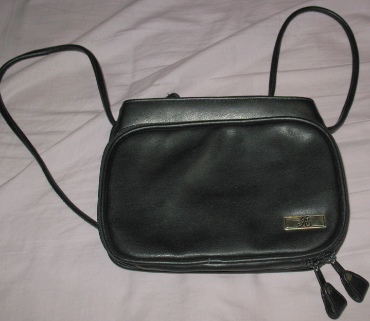 Black Leather Jaclyn Smith Purse : evening purse thin strap purse designer purse leather